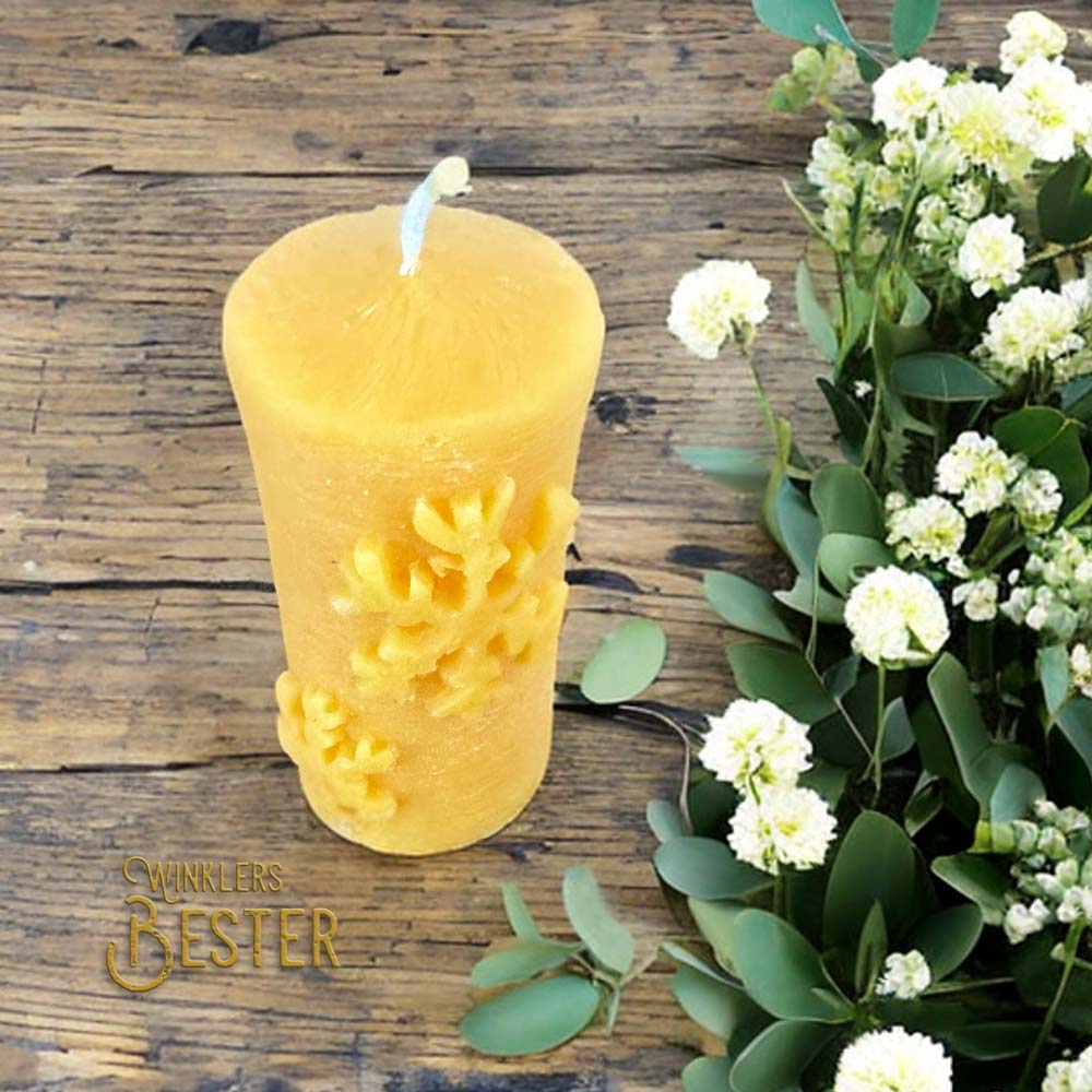 Stumpenkerze Schneeflocke